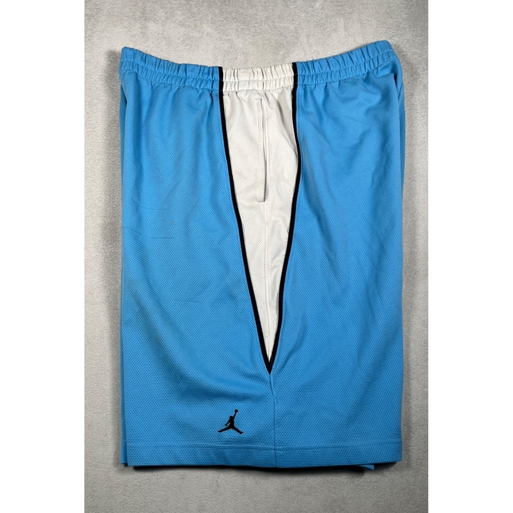 Vintage Jordan Basketball Shorts Men 2XL University Carolina Blue Mesh Y2K Baggy